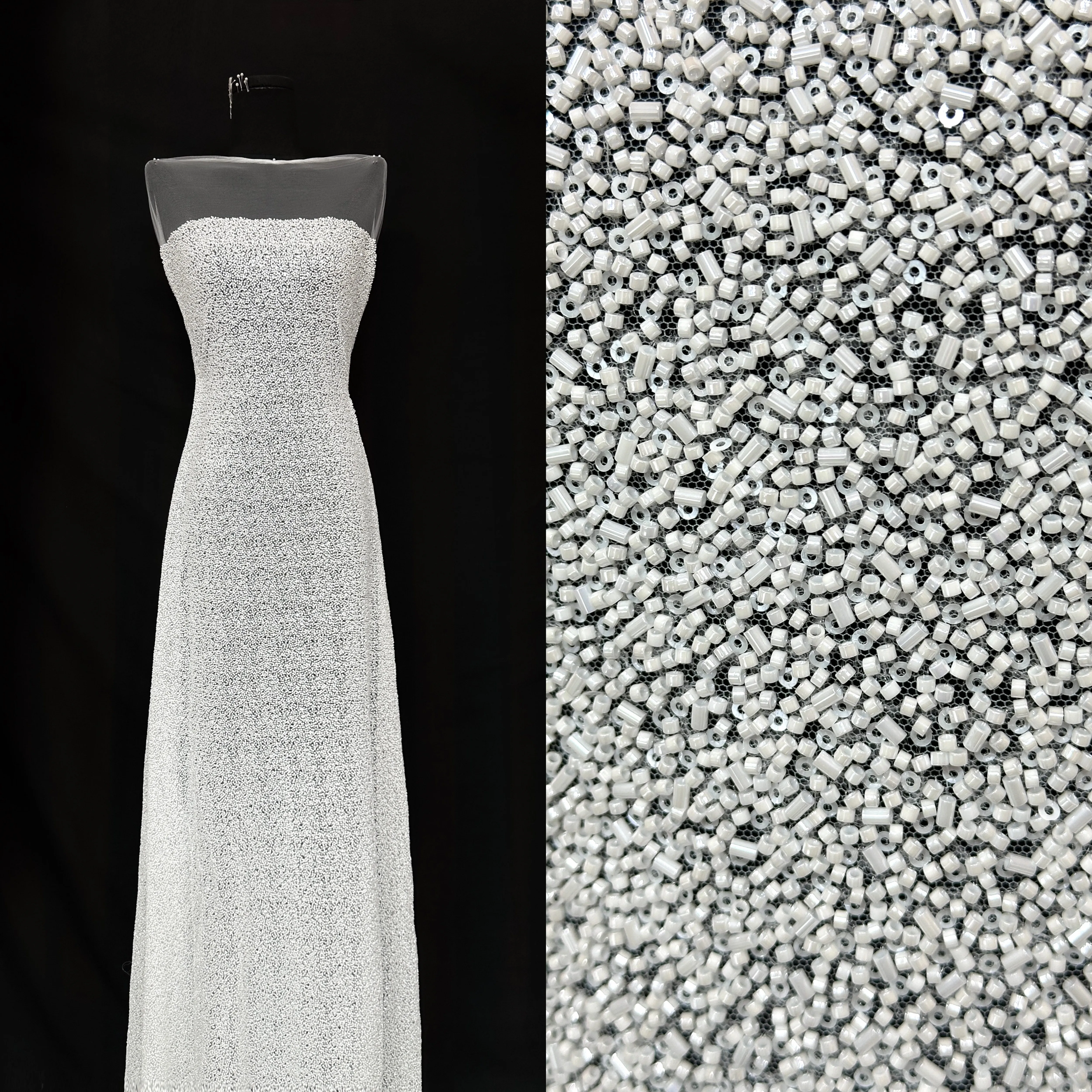 

Heavy French Tulle Beads Lace Fabric Bridal Lace Fabric 2026 High Quality Nigerian Embroidery Lace Fabric For Wedding Sewing