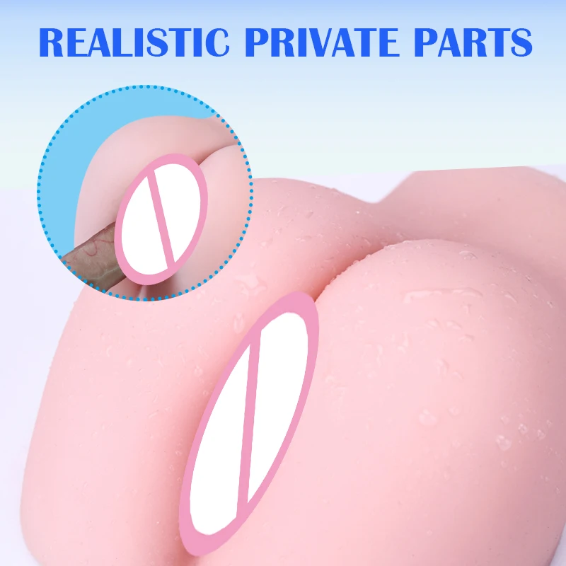 HESEKS Realistic Rubber Vagina Artificial Pussy Masturbator Doll Sex Toys for Men Gay Dual Channel Orgasm Male sexy big ass