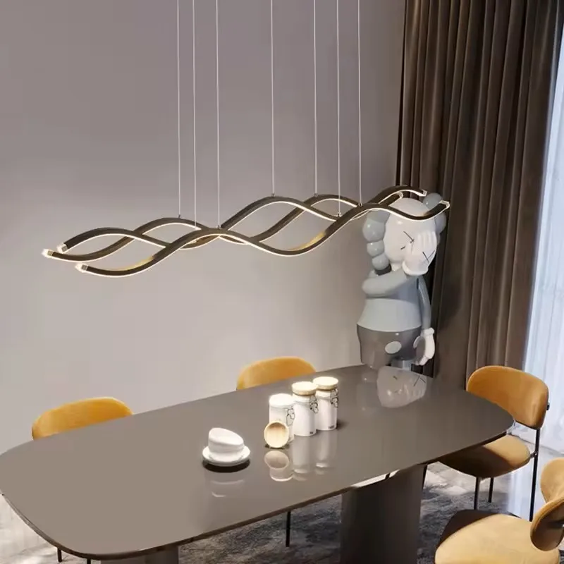 

Nordic home decor Wave Design LED Lights Dimmable for hanging lamps for ceiling Light Living Dining Room Kitchen Island LampHome