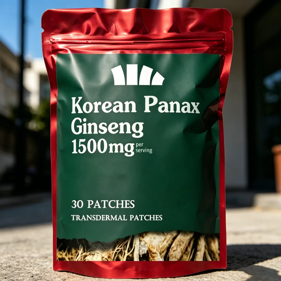 30 Patches Carlyle Korean Panax Ginseng Transdermal Patches For Energy, Focus, Performance, Vitality & Immune