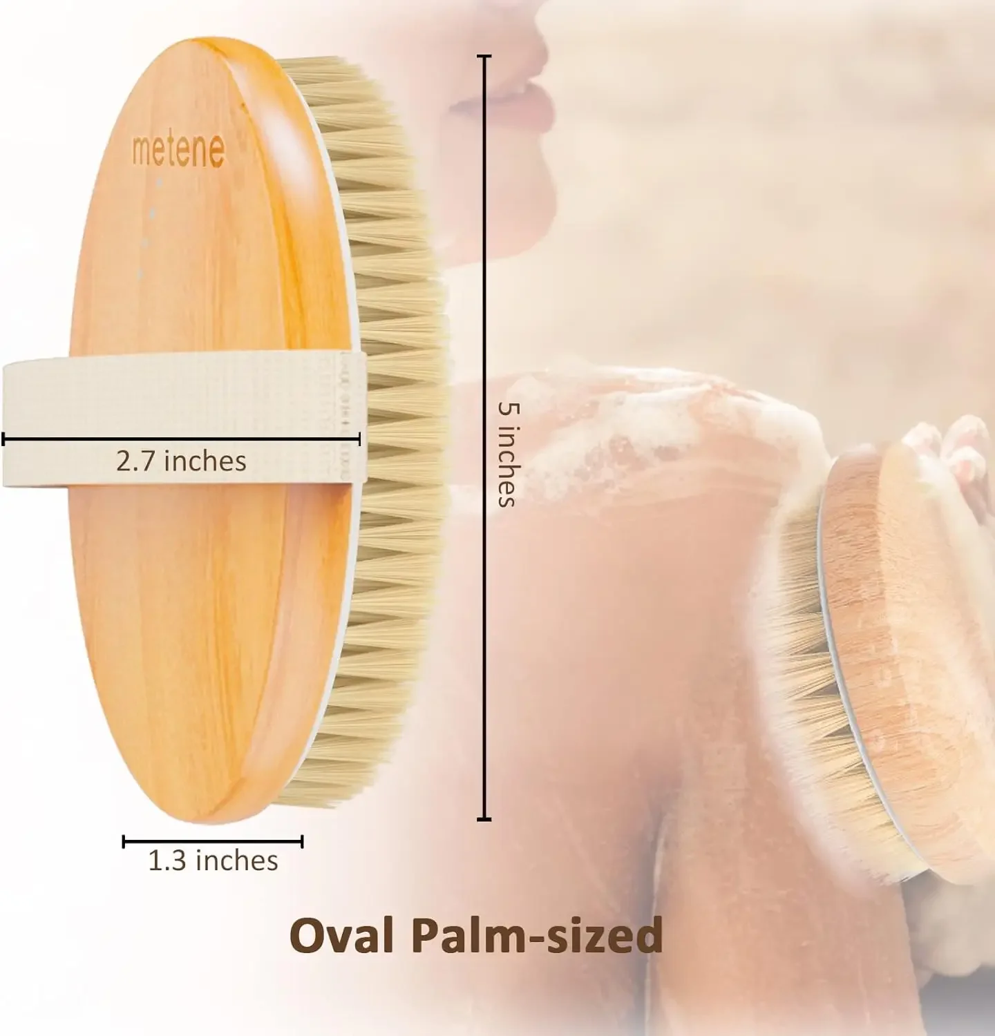 Dry Body Brushes, Exfoliating Body Scrubbers, Natural Bristles for Dry Skin, Improve Circulation, Stop Ingrown Hairs