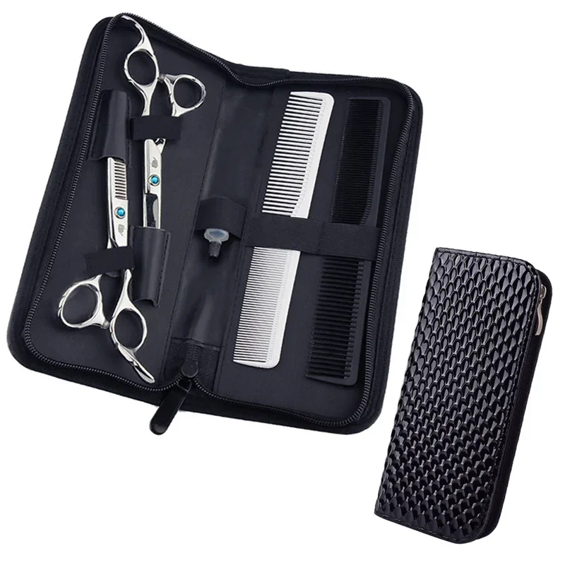 NEW Hair Scissor Bag Clips Comb Case Hairdressing Barber Holster Bags Holder Tool Salon Pouch Holder CasePU Leather Bag