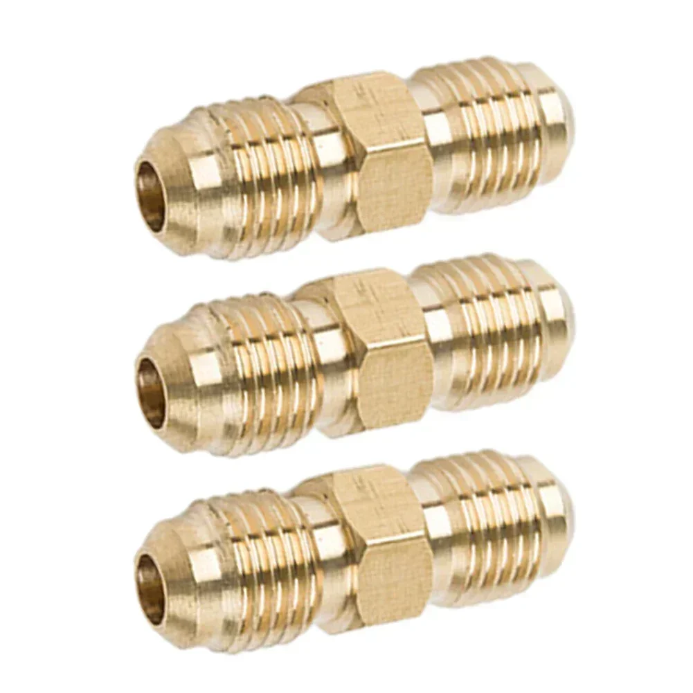 Conector de latão, acoplamento de latão, bico duplo, conector de mangueira de gás, roscas para canhotos, conector de mangueira de gás propano