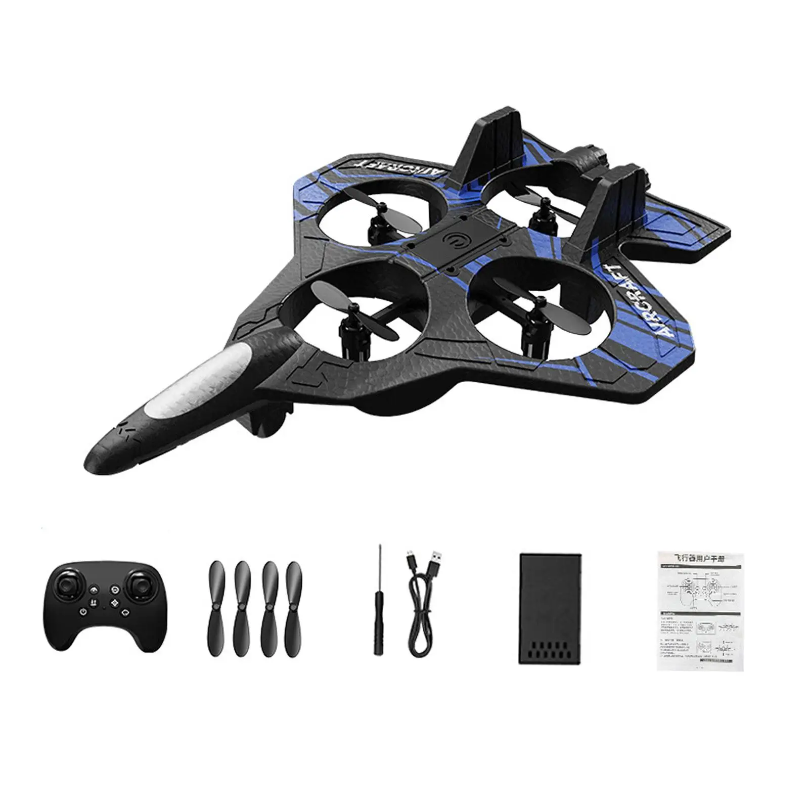 RC Aircraft EVA Foam 360° Flips RC Plane Starter Easy Control Outdoor Toy for Kids Adults with Accessories