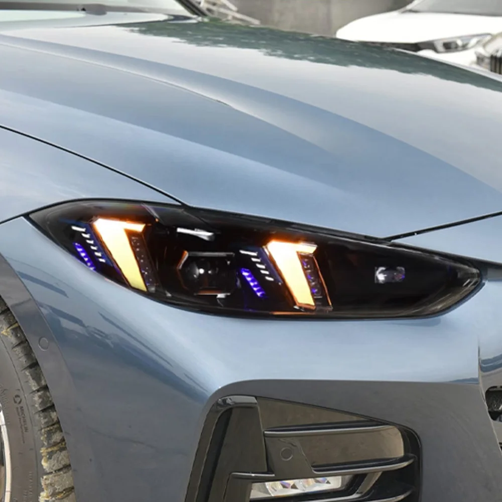 

Автомобильная передняя лампа для Bmw 4 серии G22 G28 2021-2024, светодиодная автоматическая фара в сборе, обновление, высококачественные аксессуары для проектора