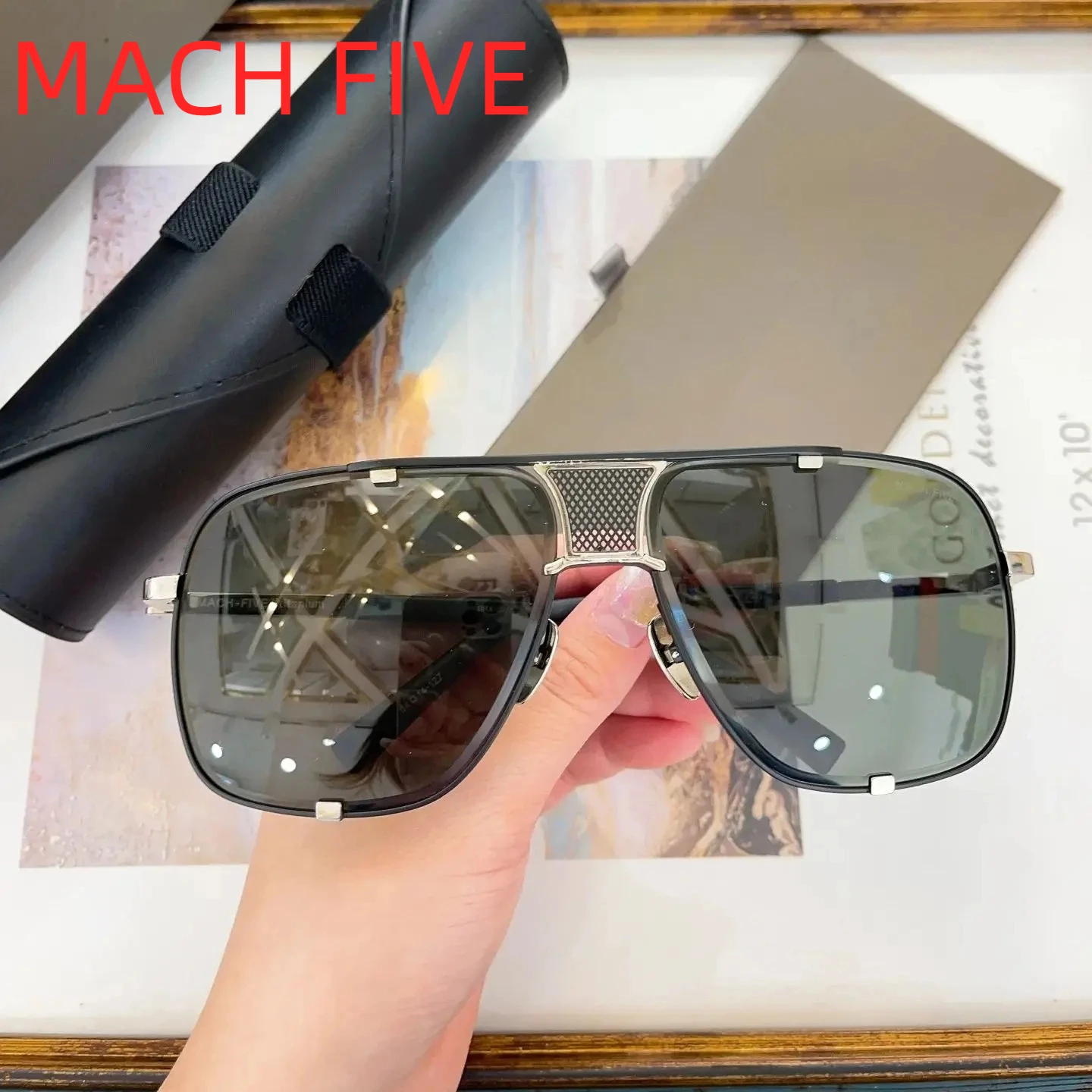 

Аутентичные DT DRX-2087 MACH FIVE, популярные солнцезащитные очки UV400, большие мужские и женские солнцезащитные очки, классические очки LIMITED EDITION для пар с коробкой