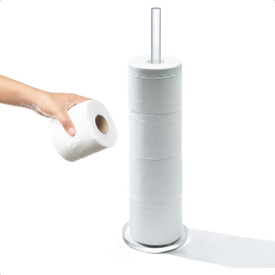 

Toilet Paper Holder Stand for Bathroom Tissue Holders Roll Storage Free Standing Floor toliet Paper Towel Holder freestanding M