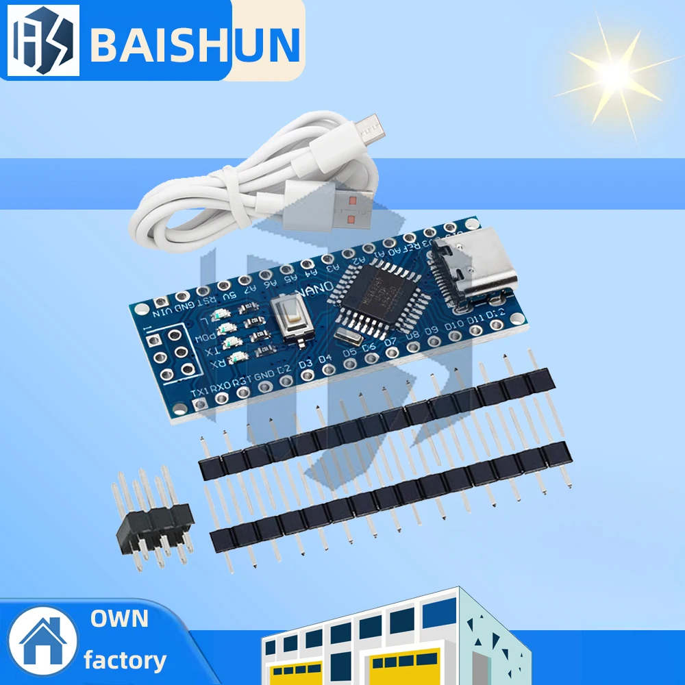 1 шт. Nano 3,0 Atmega328 сварочный контроллер, совместимая плата модуля TYPE-C, плата разработки печатной платы без кабеля USB C для arduino 1 шт. Nano 3,0 Atmega328 сварочный контроллер, совместимая плата модуля TYPE-C, плата разработки печатной платы без кабеля USB C для arduino