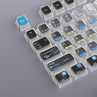 115 Keys Double Crystal MDA Profile PC Material Shine Through Keycaps for MX 61/64/68/84/87/100/104/108 MX Mechanical Keyboard