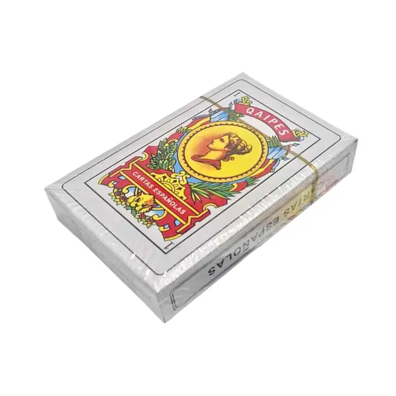 Cartes de jeu créatives avec de beaux motifs, cartes de poker espagnoles, impression claire, jeu pour fête de famille, 50 pièces