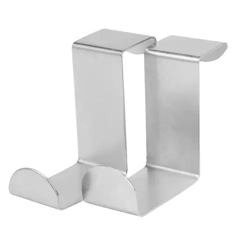 스테인레스 스틸 주방 캐비닛 옷 행어, 뒷면 문짝 후크, 가정용 수납 행어, 실버 걸이용 정리함 후크, 2 개