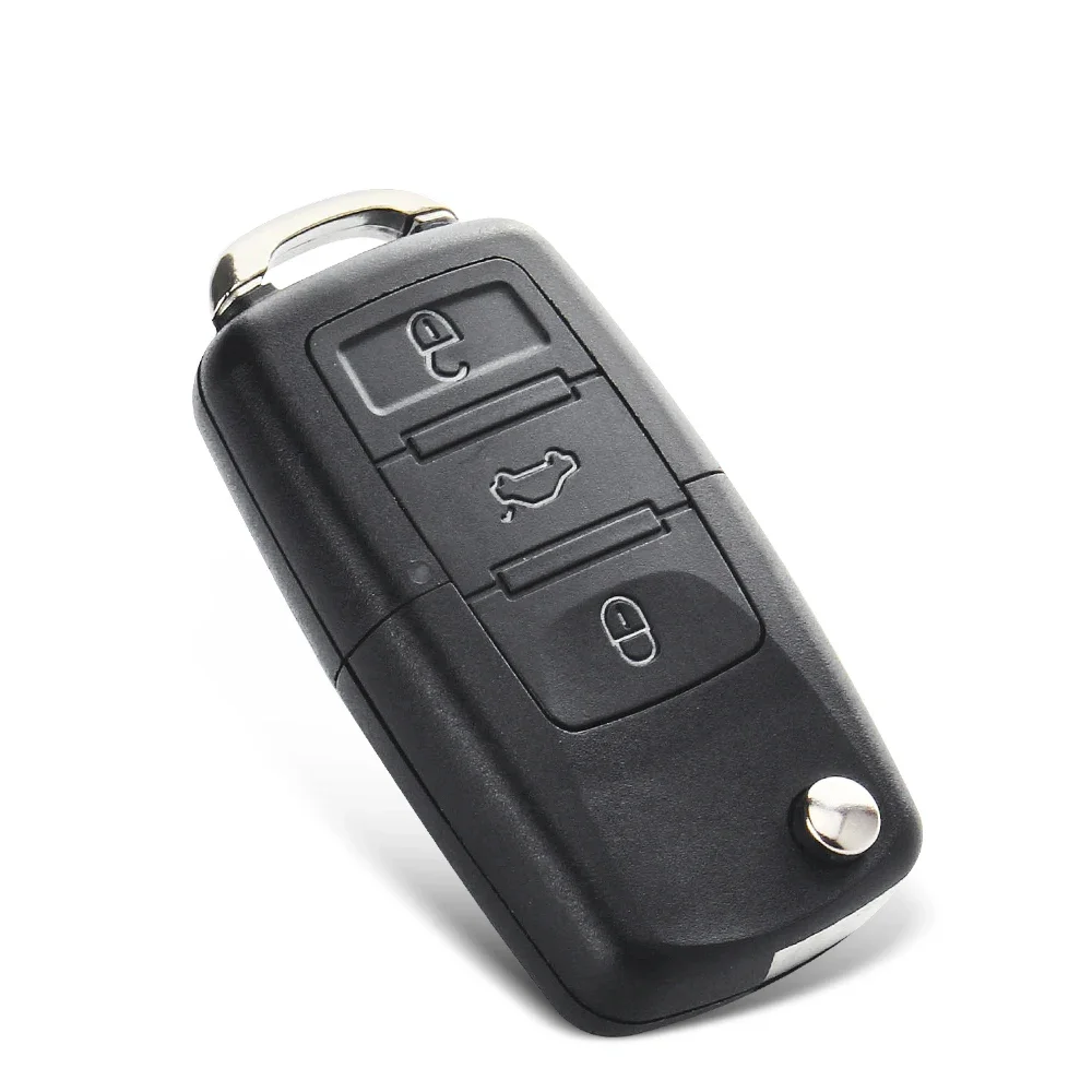 KEYYOU 2ปุ่มพับรถรีโมทคีย์พลิกพับกรณี Key Shell สำหรับ Volkswagen Vw Jetta Golf Passat ด้วง Skoda ที่นั่ง Polo B5