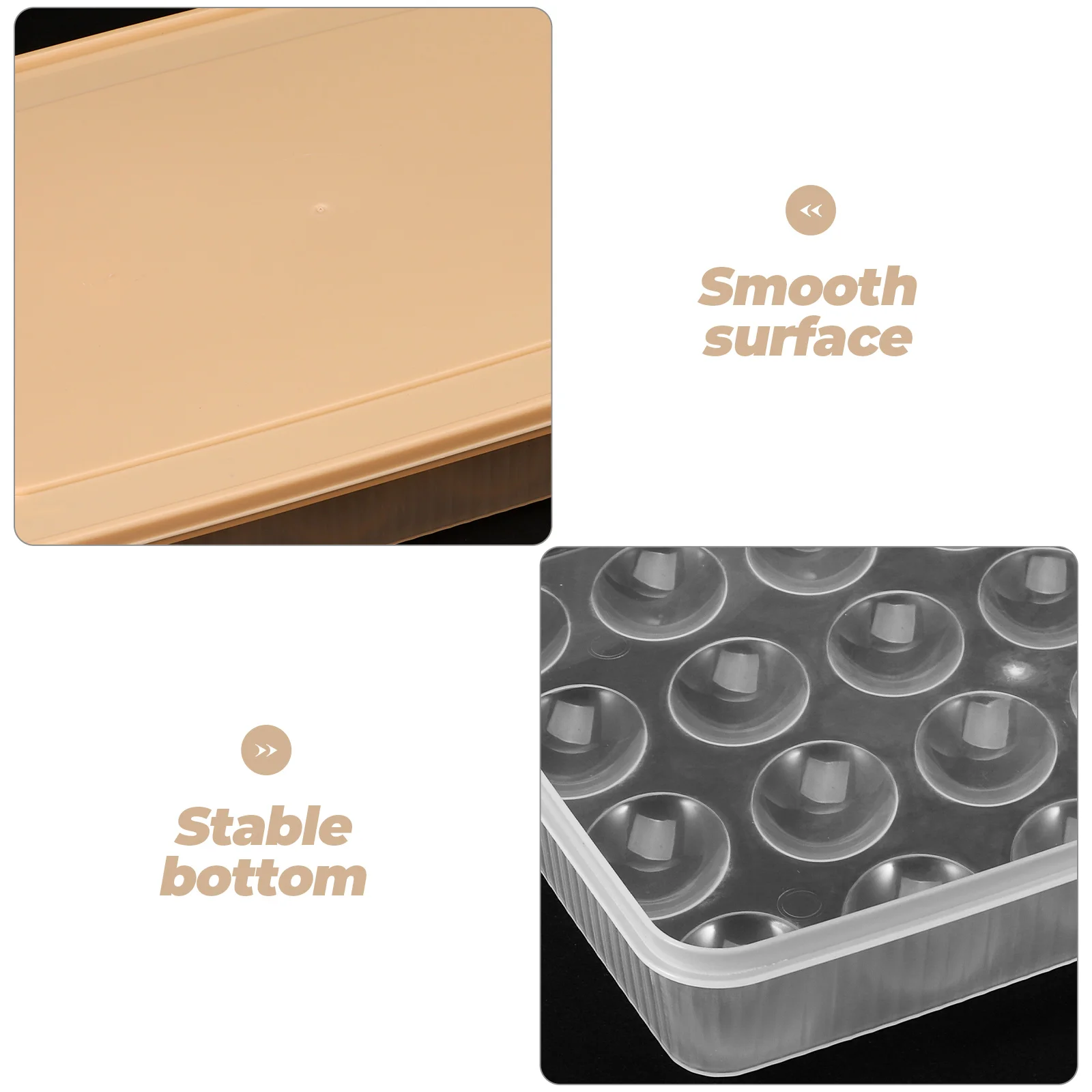 

2pcs Large Capacity Plastic Egg Storage Box Refrigerator Freezer Dust Proof Corrosion Resistant Stackable Container ganizer