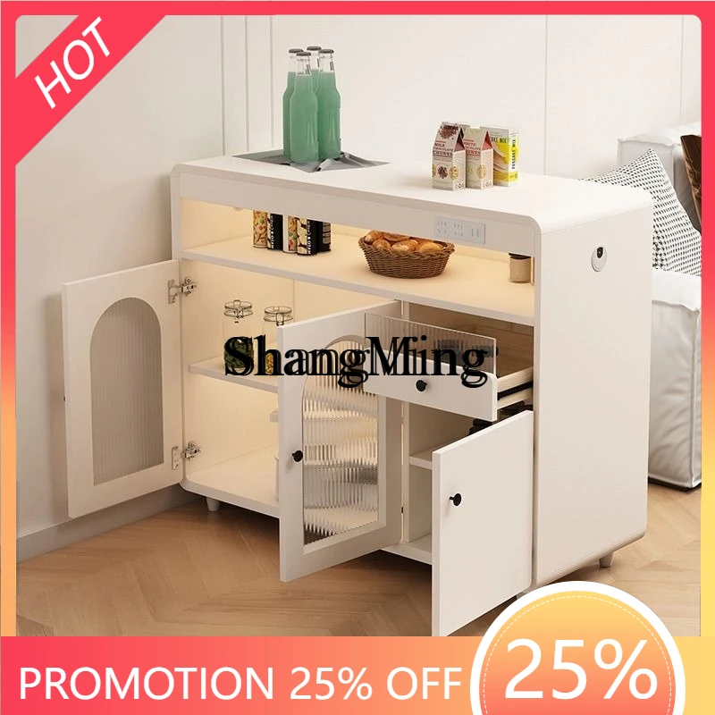 

SM new cream style dining side cabinet household living room kitchen storage integrated wall tea cabinet