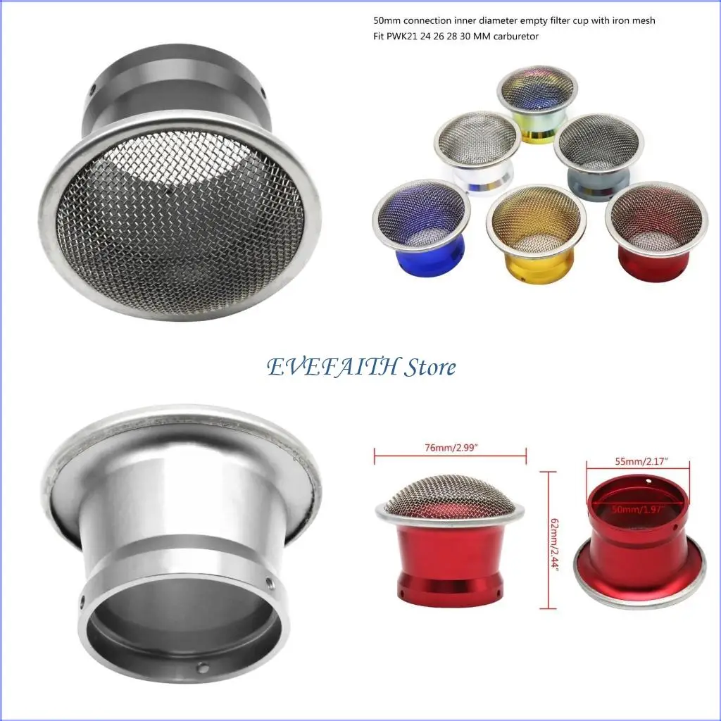 124B Motorbike Carburetor Air Filter Funnel for PWK21 24 30 50mm Wind Horn Cup