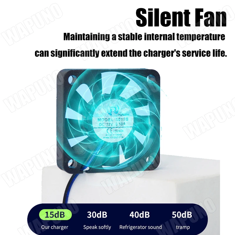 42V 54.6V Li-ion Battery Charger with Digital Display 2A/5A 5-Stage Pulse Charging for Electric Vehicle Li-ion Battery Packs