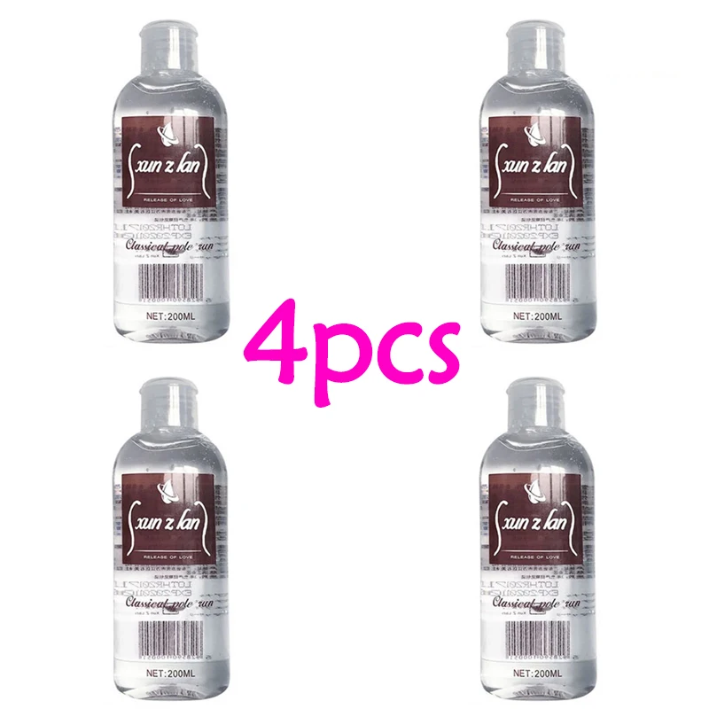 

4pcs 200ml Sex Lubricant Water-based Anal Sexsuel Lubrication Vagina Sex Oral Lube Oil Adults Couple Intimate Lubricating Gel