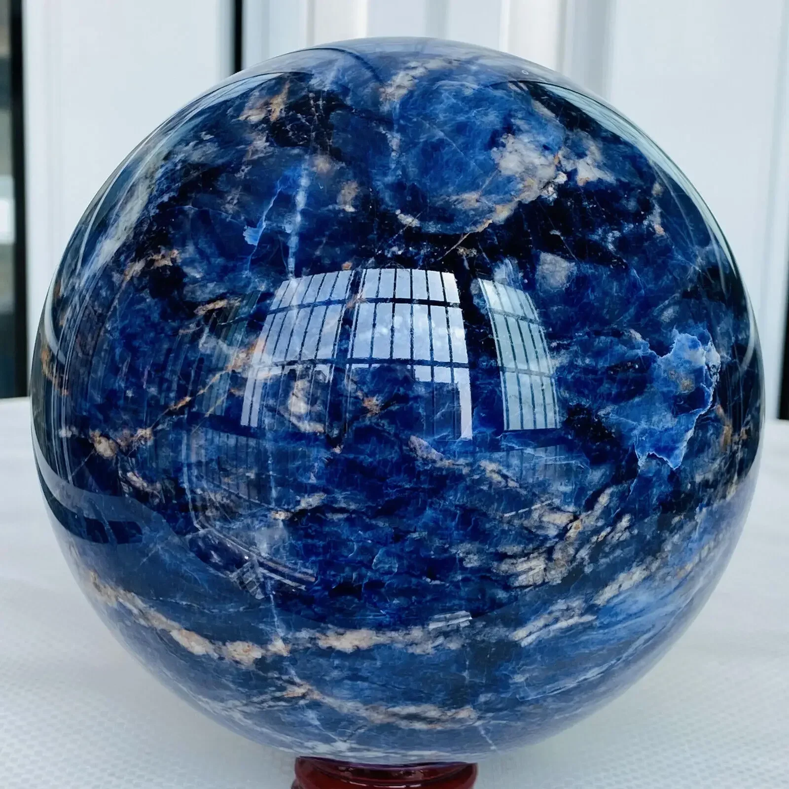 Natural Blue Sodalite Ball Sphere Healing CrystalGemstone Quartz Stone