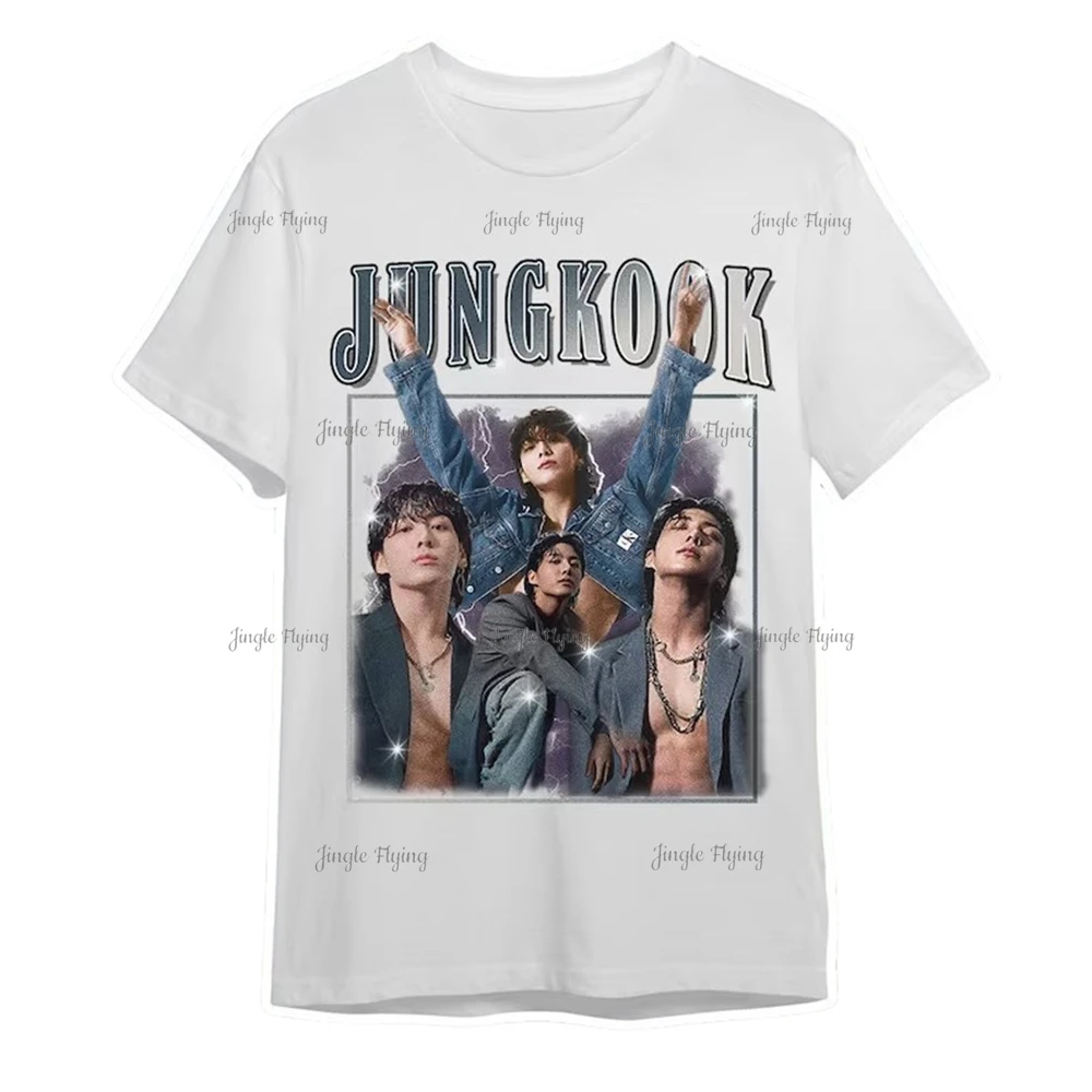 Vintage Jungkook Tee Kpop Shirt Gift For Her Mens Cotton T-shirt