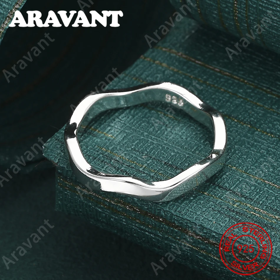 925 Sterling Silver Wave Ring (7-10#) - A Unique And Versatile Gift For Women, Perfect For Formal Occasions And Occasions.