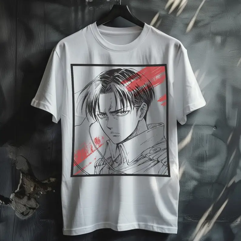 

AOT Levi Ackerman Anime Fanbase T-shirt Manga Shirt, Mens Anime Shirt, Womens Anime T-Shirt, 100% Cotton Japanese Anime Shirts