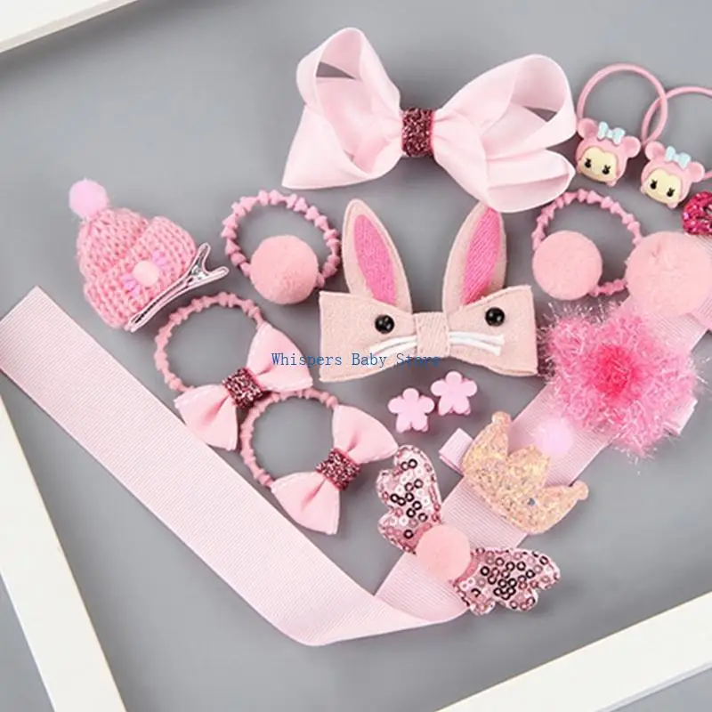 U90E بريق ستار العلاقات الشعر مرونة العصابات الشعر زهرة مشبك شعر Bowknot ذيل حصان حامل توك شعر تاج دبوس الشعر