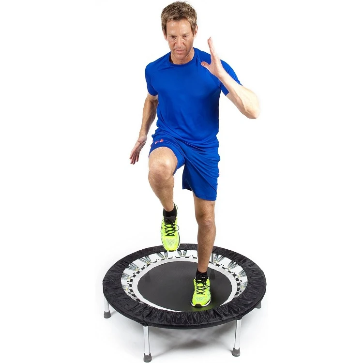 Gym Rebounder Mini Trampoline 40'' + Handle Bar | Includes Workouts Online + DVD's | Adults Indoors 150kg User Weight. Adult