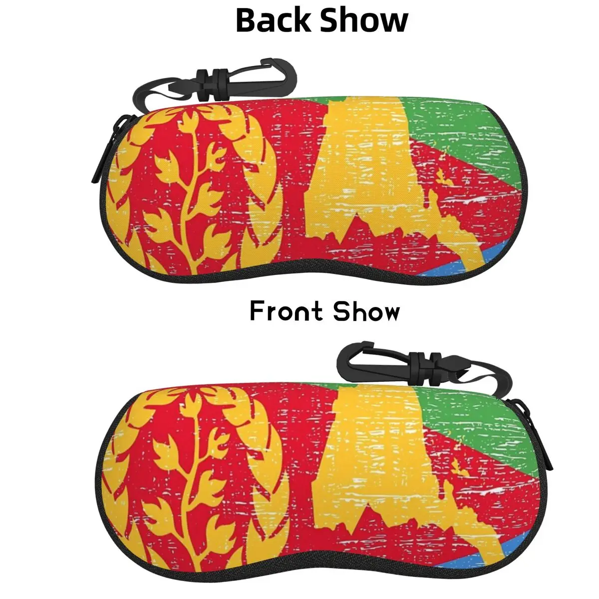 

Eritrea Flag Proud Eritrean Shell Glasses Case Protective Sunglasses Box Women Men Soft Eyeglasses Bag Pouch