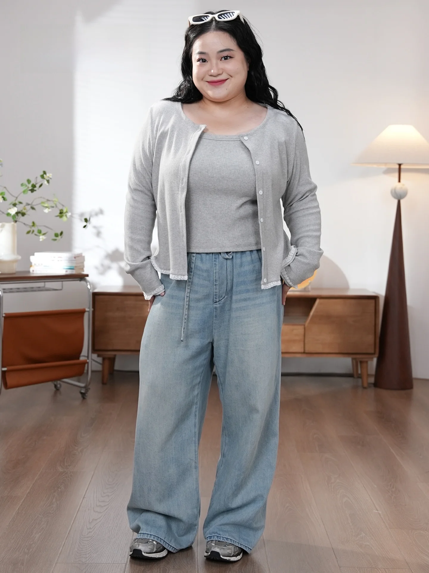 

Fun Bohe ey Soft Light Oversize Sweater And Tank Top Two-Piece Set Casual Sle Long Sve Women's Autumn Faion