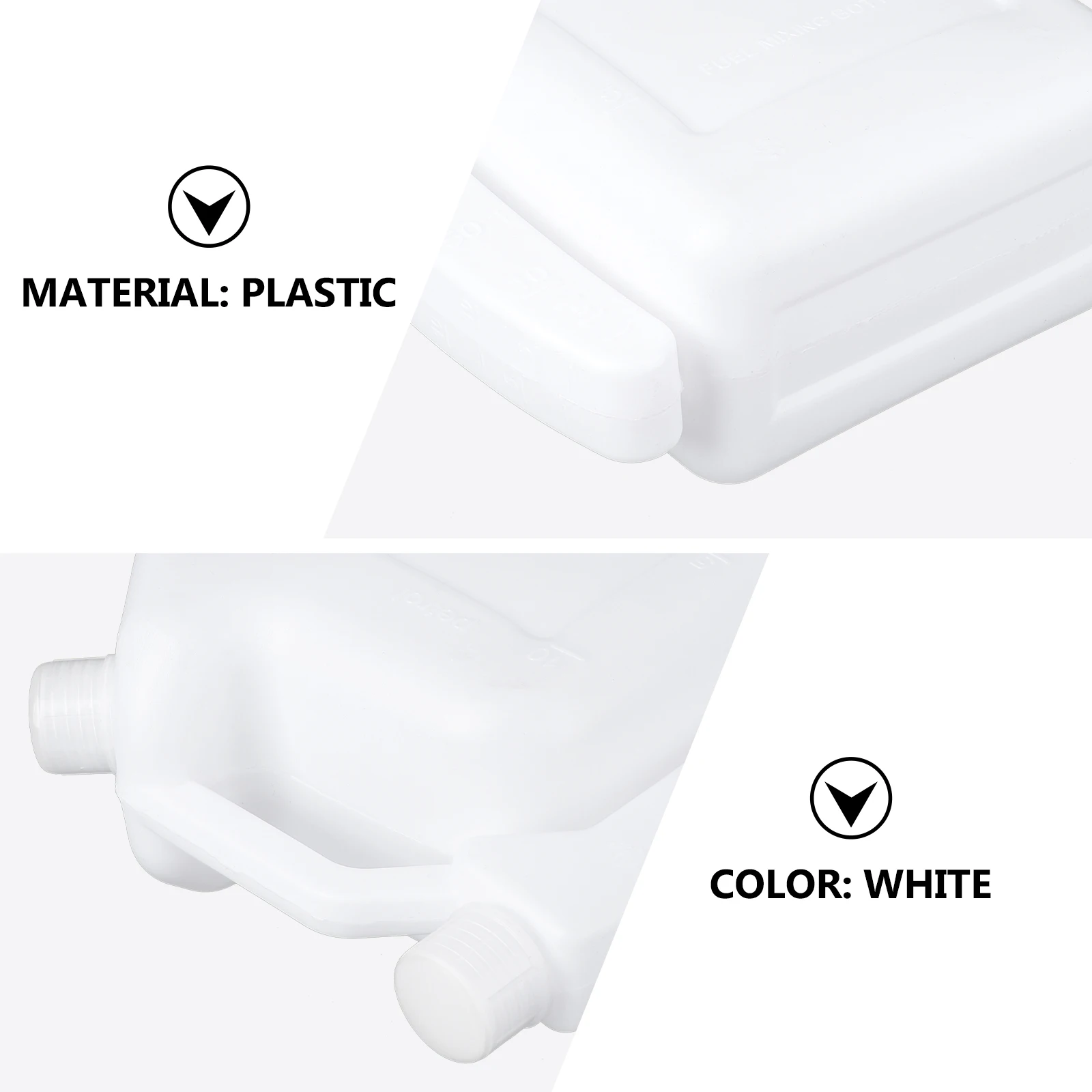 16x7.5x16cm Heavy Duty Oil Bottle with Graduation Marks for 2 Stroke Engine Tools Chainsaw Lawn Mower Strimmer Polyethylene