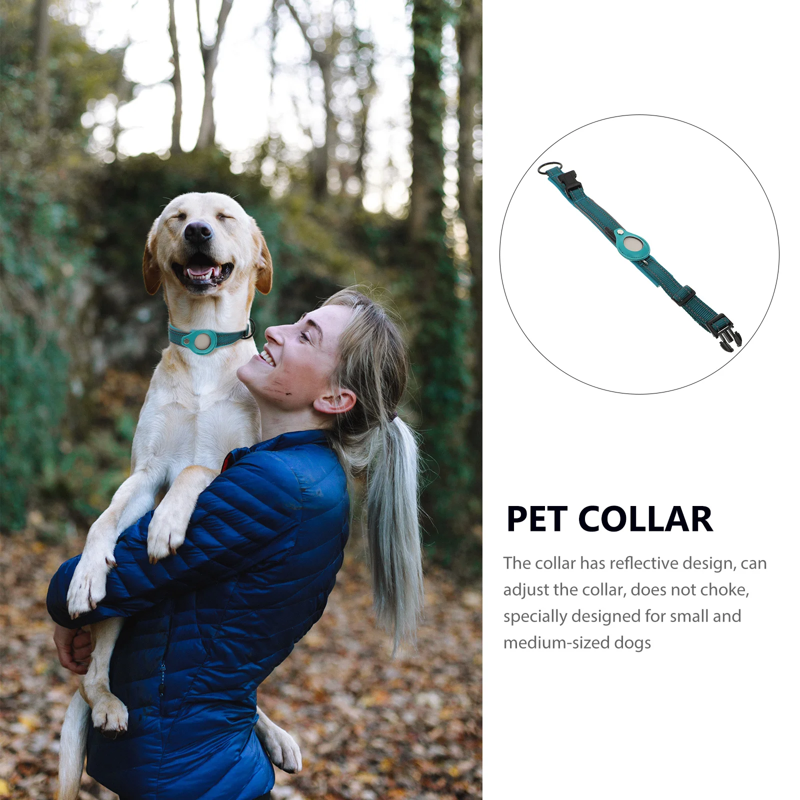 

Pet Collar Protective Case Pink S Size for Dog Locator Tracker Reflective Design Durable Quality Pet Anti Lost Locator