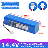 Upgrade14.4V 5200mAh/6800mAh/8000mAh  H18650CH-4S2P Battery For Arnagar S8 Pro /Arnagar S9 /Realme TechLife Robot Vacuum Cleaner
