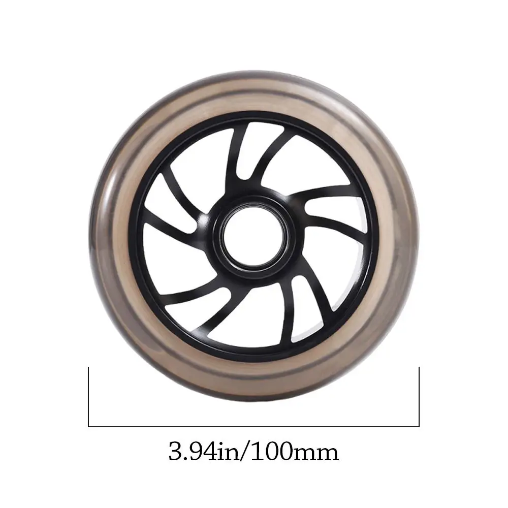 Ruedas silenciosas 100/110 mm para patinete acrobático en aleación de aluminio - imagen 2