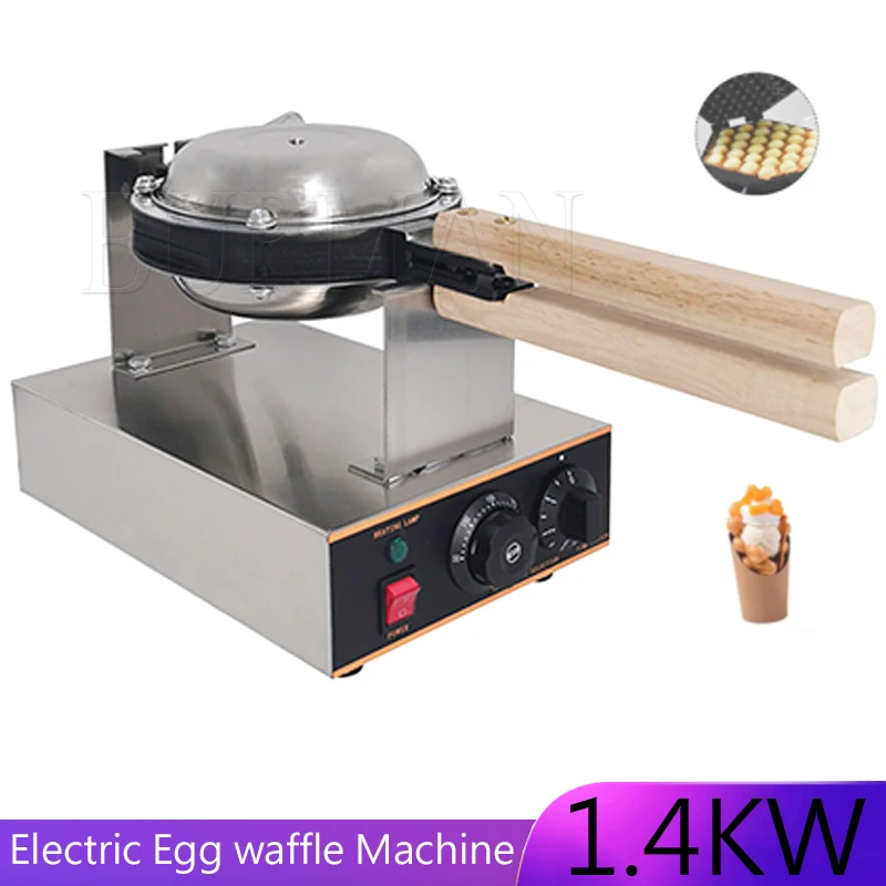 Electric Egg Bubble Waffle Maker 1400w Eggs Waffle Machine Hongkong Eggettes ​Puff Waffle 110v 220v