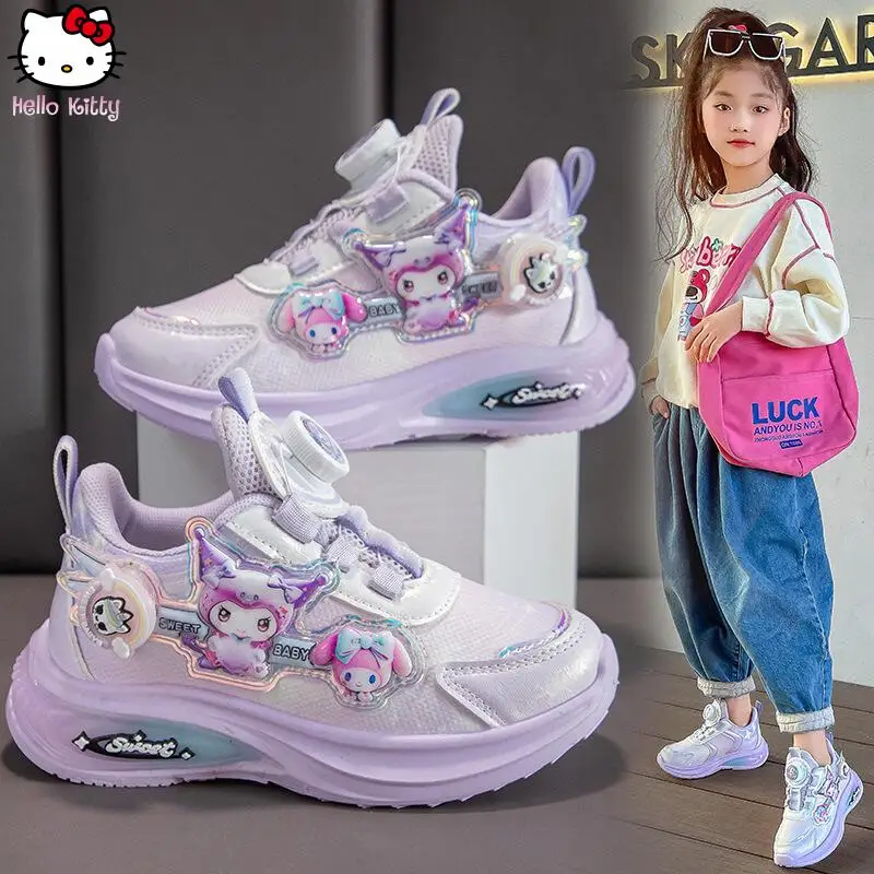 

Sanrio, весенне-осенняя новая повседневная обувь для девочек, зимняя детская обувь с рисунком аниме Kawaii на мягкой подошве, дышащая милая спортивная обувь
