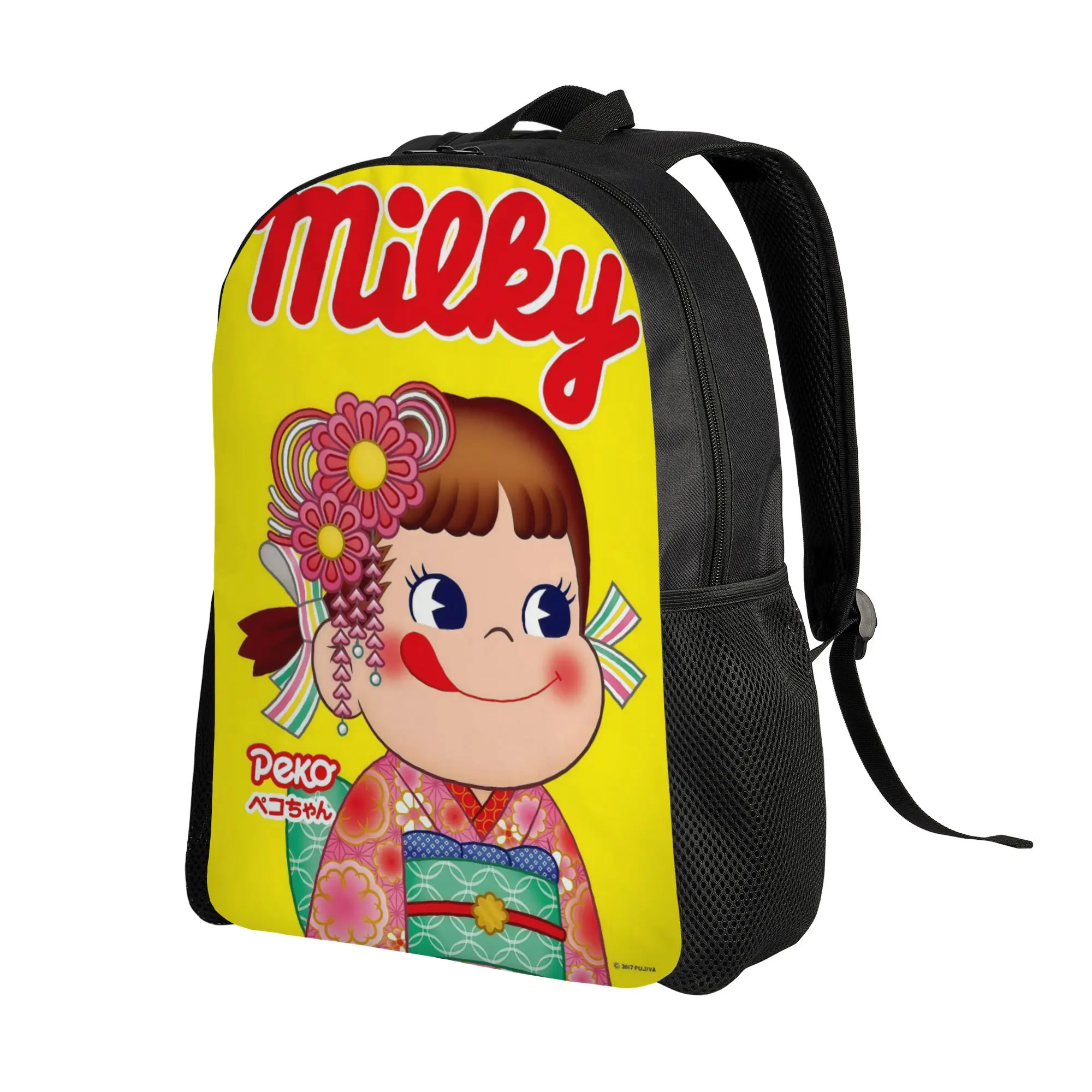 Fujiyaa Kimono Girl Cartoon Candy Backpack Students Sporty Daily mochila Large Capacity Laptop Bag Back To School Season
