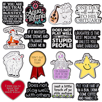Mixed Quotations Lapel Pins for Backpacks Cute Jewelry Badges Manga Badges on Backpack Enamel Pin Brooches Briefcase Accessories