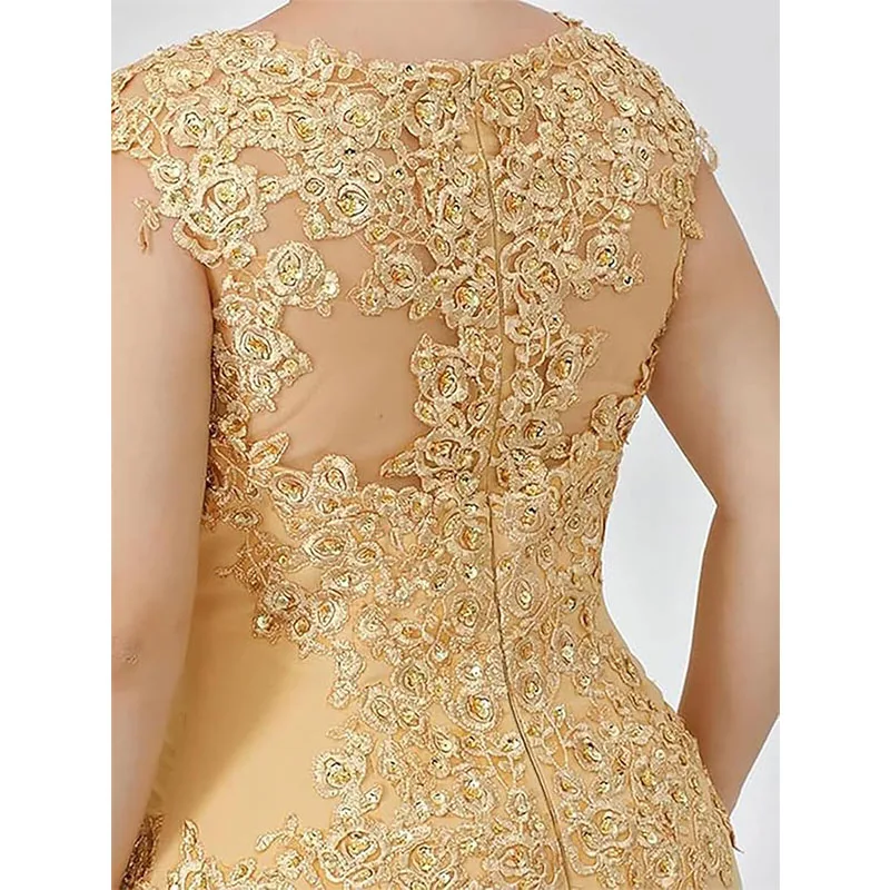Mother of The Bride Dresses Plus Size - Appliqued Chiffon Formal Wedding Guest Dresses image 5