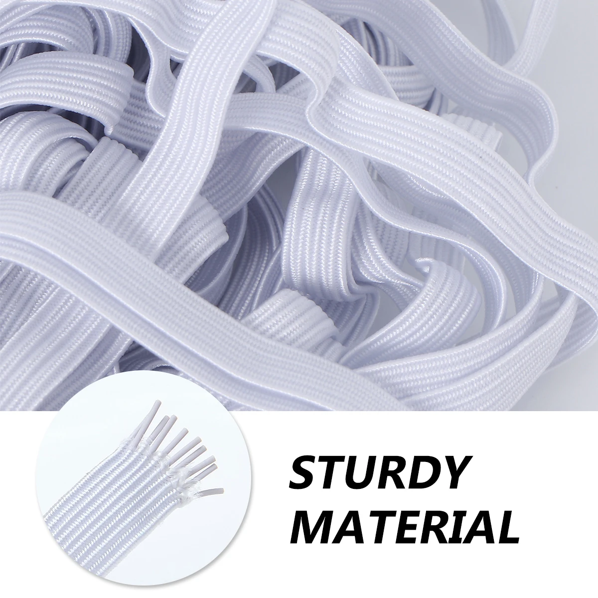 

2 Rolls Elastic Band Waist Extenders Wide Flat Sewing Bands Underwear Stretch High Quality