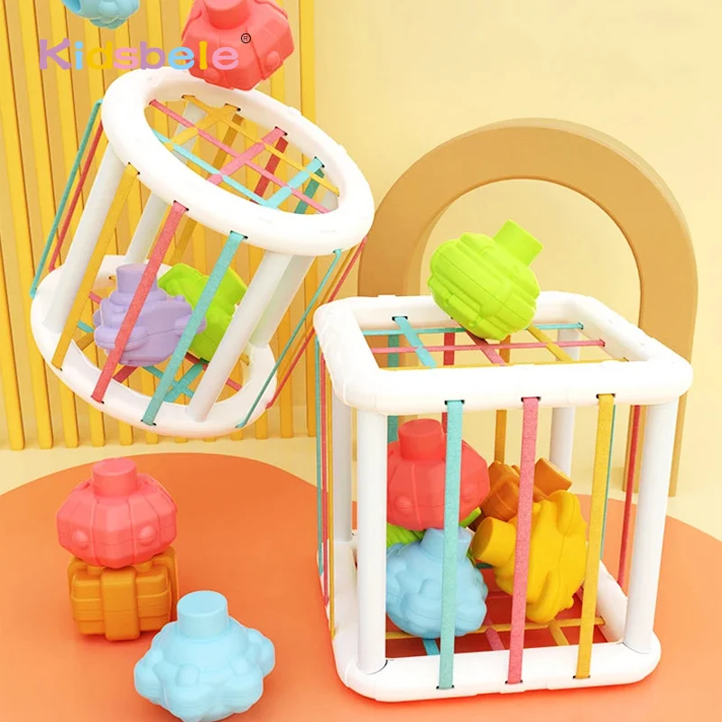 Montessori Babys pielzeug 0-12 Monate sensorische Entwicklung Lernen Lernspiel zeug bunte Blöcke Spiele für die Entwicklung von Babys