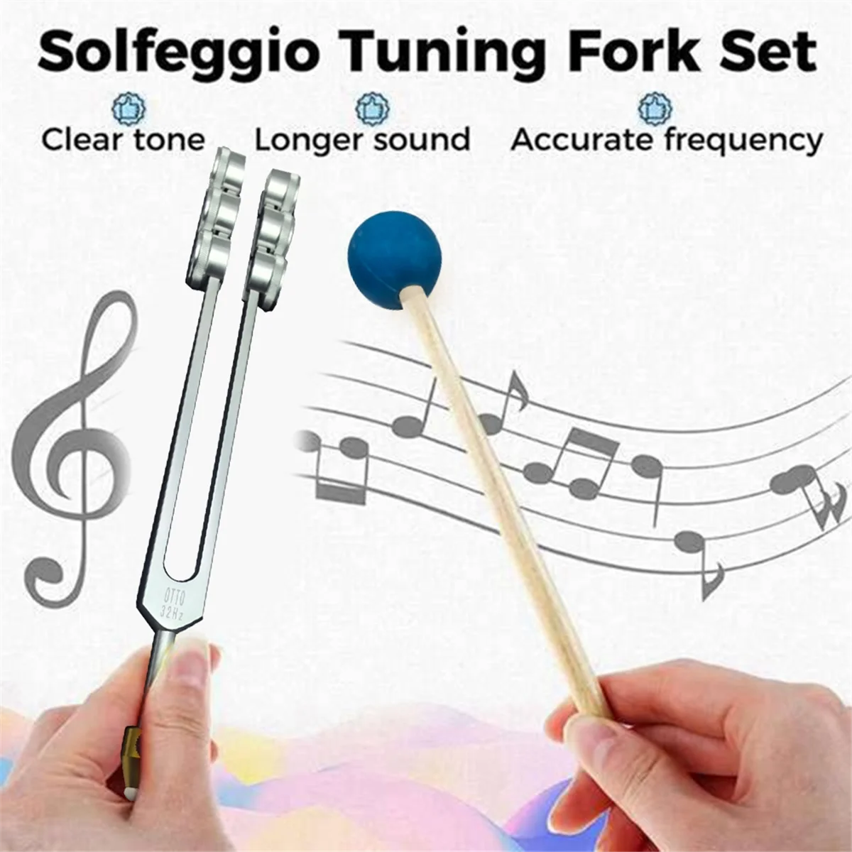 Tuning Fork Set,OTTO32HZ with Base Screws for Healing Chakra,Sound Therapy, Keep Body, Mind, Spirit in Perfect Harmony