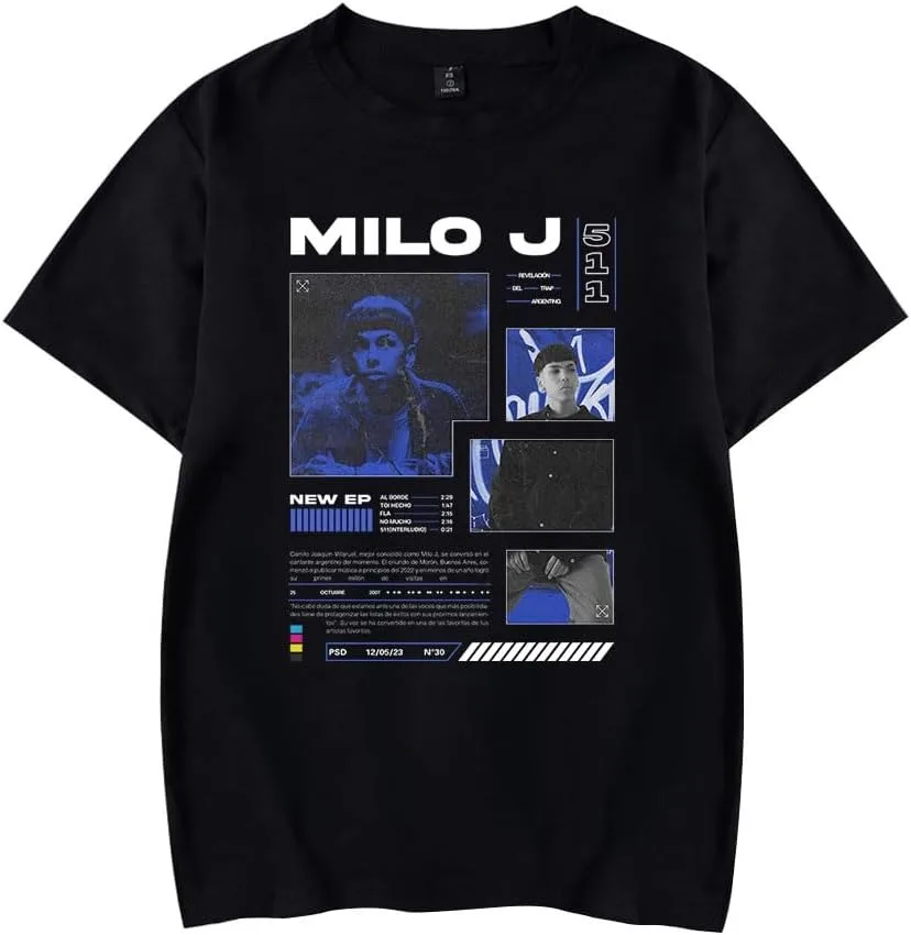 

2024 Milo J 511 Album Merch T-Shirts Summer Women Men Fashion Casual Short Sleeve Tee Streetwear clothing