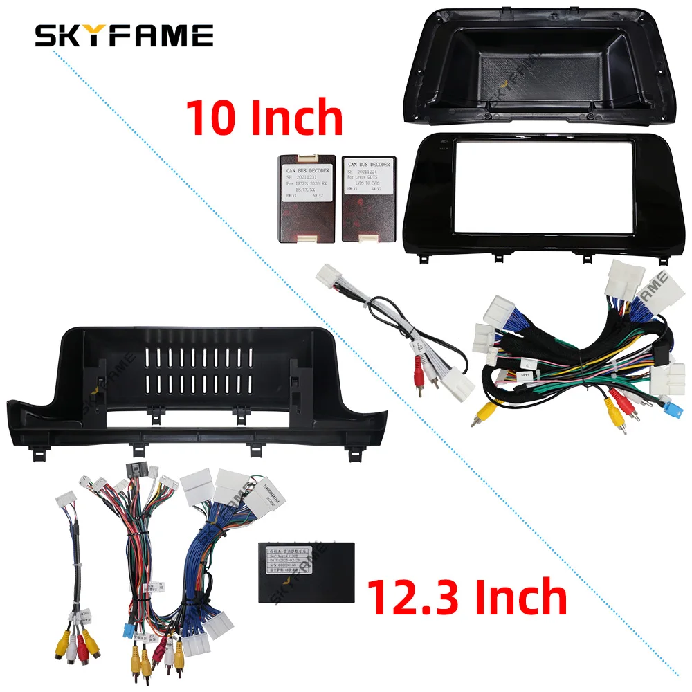 SKYFAME Car Frame Fascia Adapter Canbus Box Android Radio Audio Dash Fitting Panel Kit For Lexus RX RX300 RX350 RX450