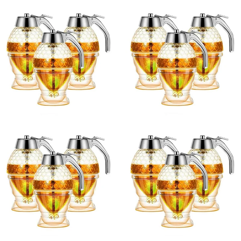 

Honey Dispenser, No Drip Syrup Container With Stand, Beautiful Honeycomb Shaped Honey Pot, Syrup Sugar Container,12 Pack