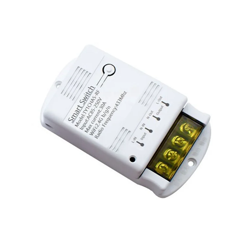 

2X Модуль реле Tuya Wifi 30A 85-250В, умный выключатель DIY, контроллер RF 433 МГц, приложение Smartlife, голосовое управление, таймер-AT30