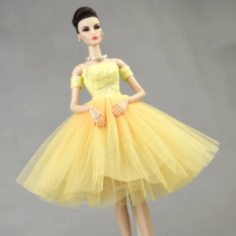 

30cm Doll Clothing Multi-layer Fluffy Short Skirt Evening Dress