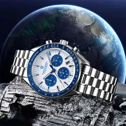 Relojes PAGANI DESIGN para hombre, reloj de pulsera deportivo de cuarzo para hombre, cronógrafo Moonwatch, fecha automática, espejo de zafiro de acero inoxidable