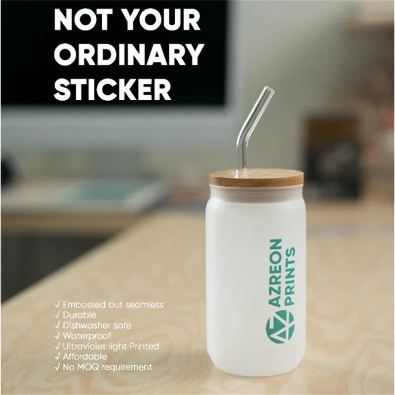 100pcs Permanent Adhesive Multiple Use Waterproof Washable Product Packaging Labels Decals UV Vinyl Transfer Stickers Label - Image 3