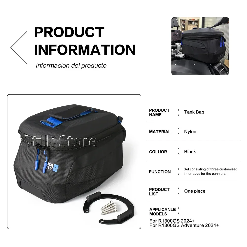 For BMW R1300GS ADV R 1300 GS ADVENTURE 2023 2024 2025 Motorcycle Fuel Tank Bag Waterproof Quick Release Tool Backpack Portable