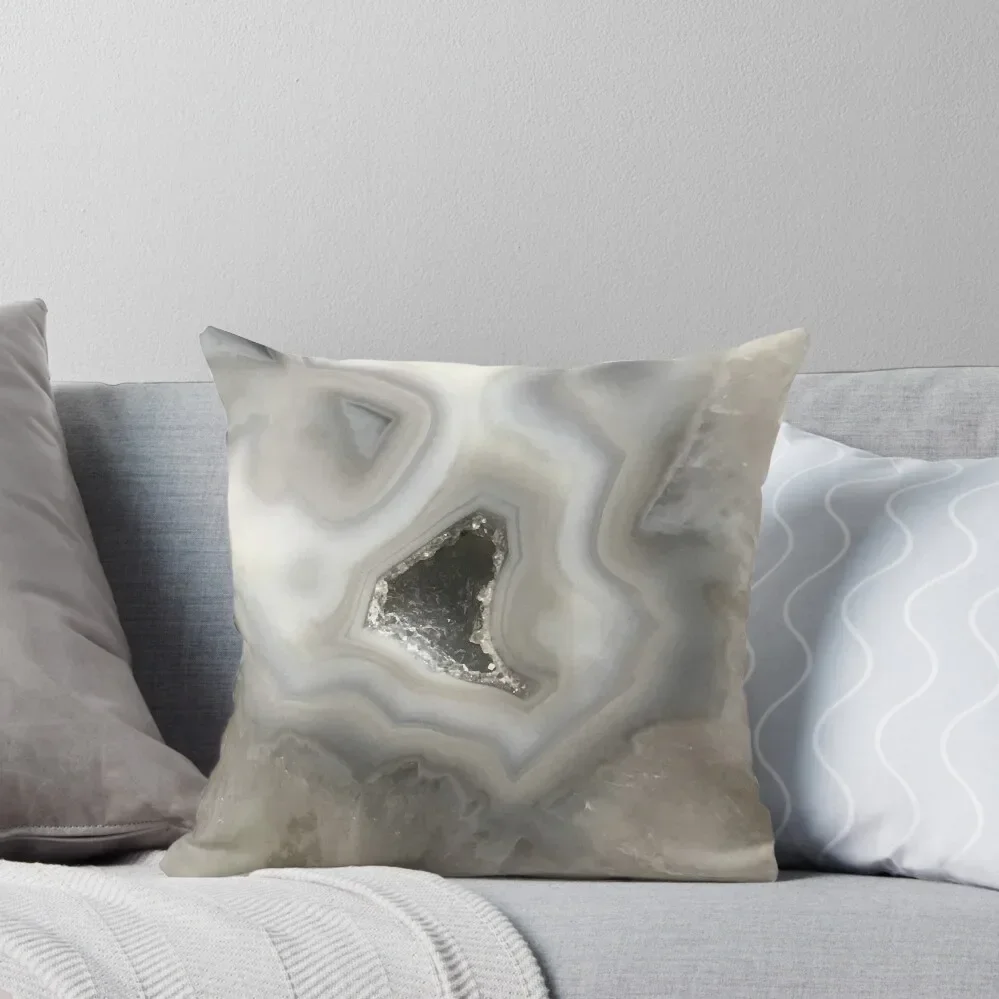 Sparkle Agate Geode Throw Pillow pillow cover luxury Sofas Covers Pillow